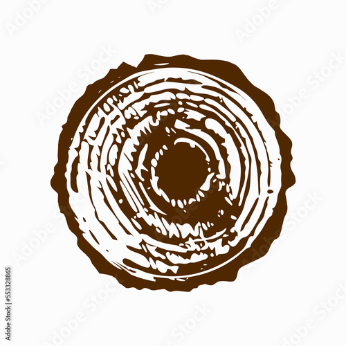 cut wood log illustration vector