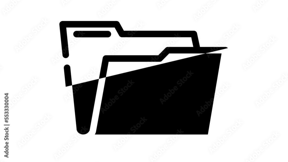 empty folder line icon animation empty folder line icon animation