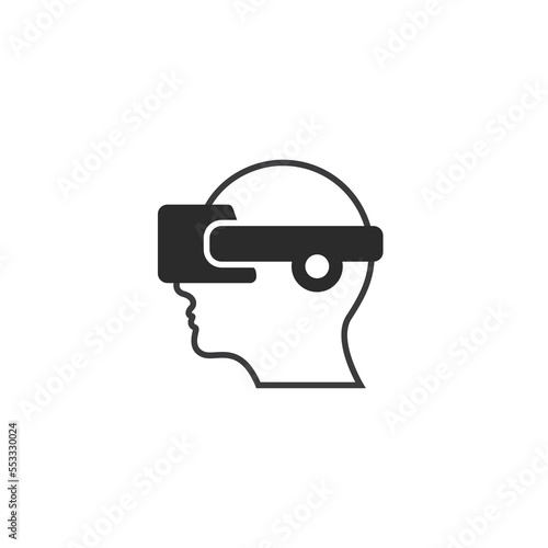 VR glasses headset equipment technology design. Virtual reality eye line symbol panorama view.