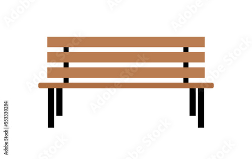 Bench park vector icon. Garden bench silhouette furniture chair. Street wooden seat