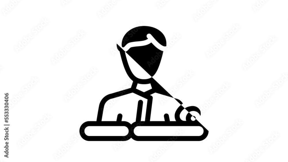 masseur business line icon animation masseur business line icon animation