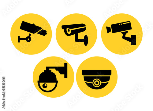 CCTV camera icon vector security video sign. cctv symbol silhouette safety system icon logo