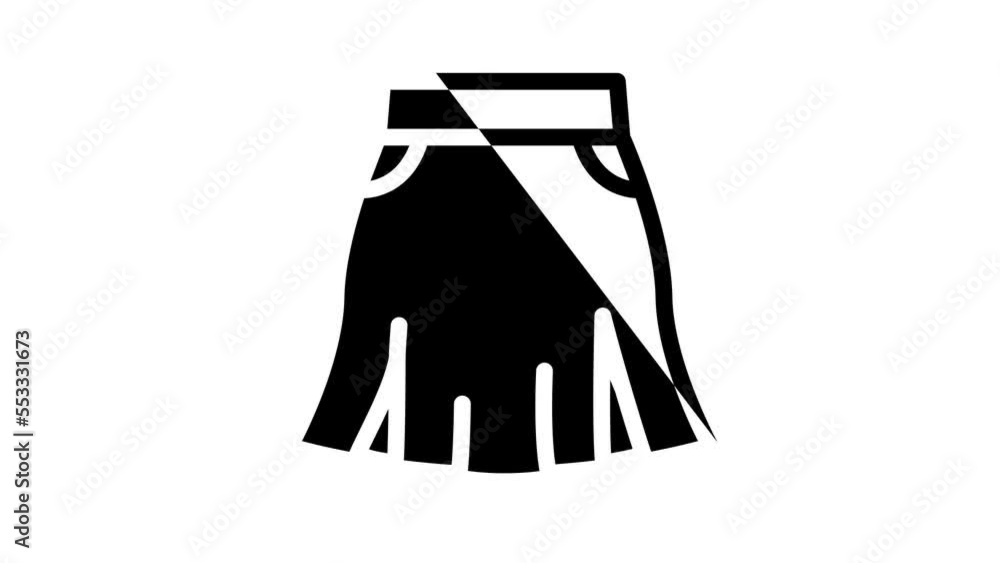 skirt girl clothes line icon animation skirt girl clothes line icon animation
