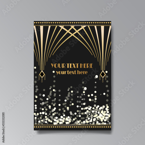 Golden-black A4 page template