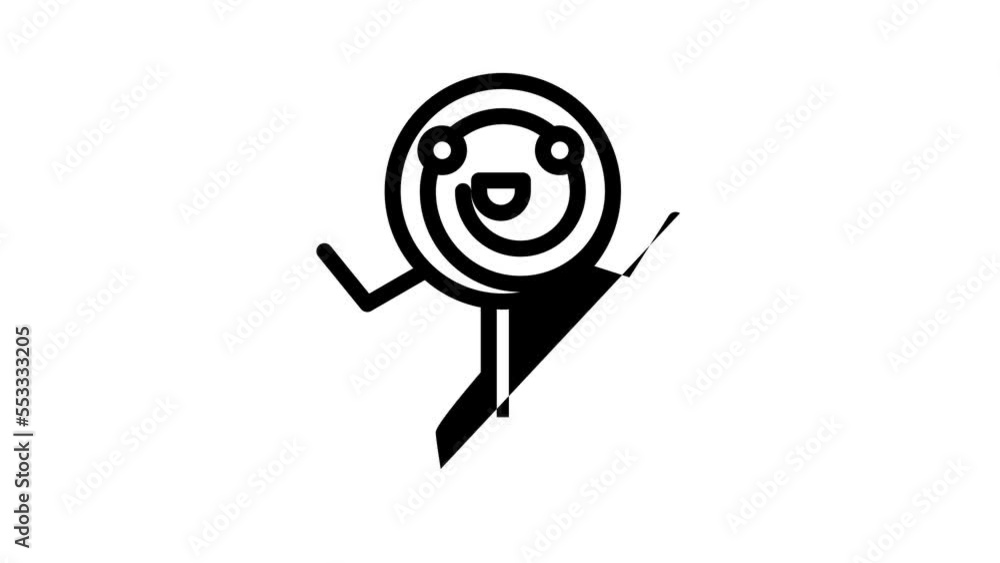 lollopop dessert character line icon animation lollopop dessert character line icon animation