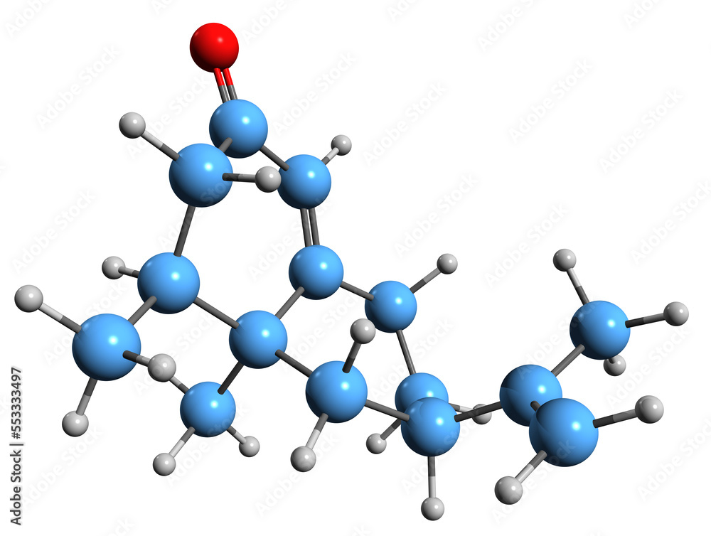3D image of Nootkatone skeletal formula - molecular chemical structure of sesquiterpenoid isolated on white background
3D image of Nootkatone skeletal formula - molecular chemical structure of sesquiterpenoid isolated on white background