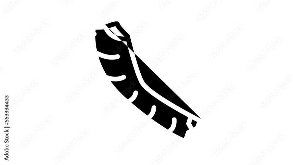 broiler chicken neck line icon animation broiler chicken neck line icon animation