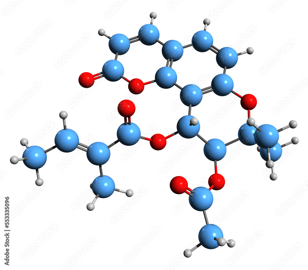 3D image of Pteryxin skeletal formula - molecular chemical structure of phytochemical isolated on white background
3D image of Pteryxin skeletal formula - molecular chemical structure of phytochemical isolated on white background