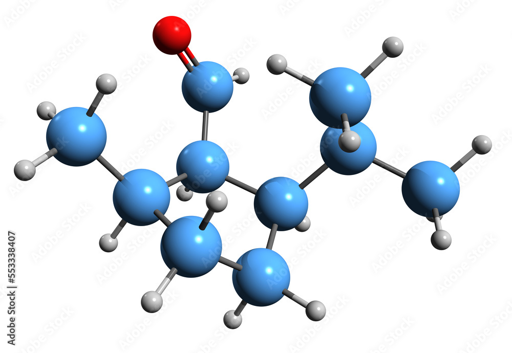 3D image of Photocitral A skeletal formula - molecular chemical structure of phytochemical isolated on white background 3D image of Photocitral A skeletal formula - molecular chemical structure of phytochemical isolated on white background