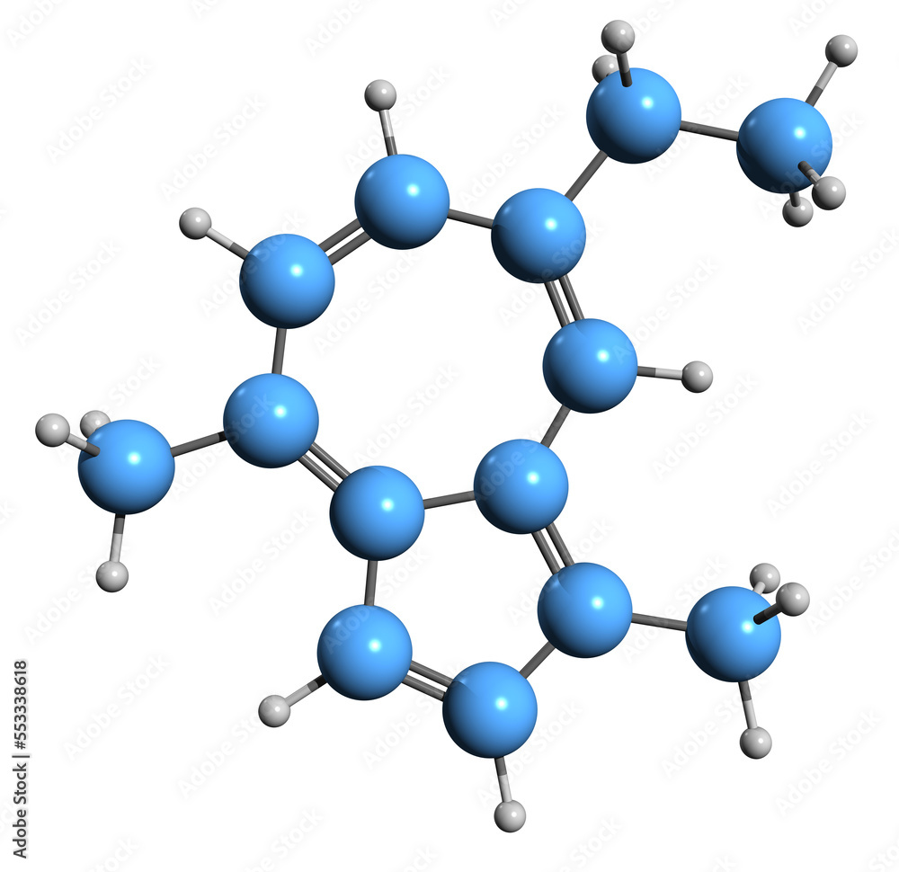 3D image of Chamazulene skeletal formula - molecular chemical structure of Dimethulene isolated on white background
3D image of Chamazulene skeletal formula - molecular chemical structure of Dimethulene isolated on white background