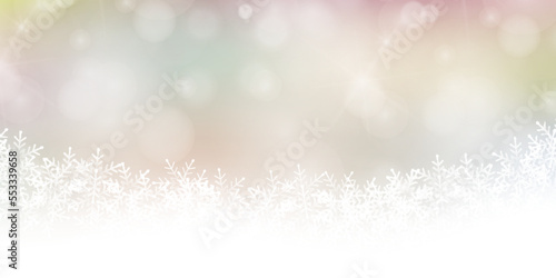 クリスマス　雪　風景　背景