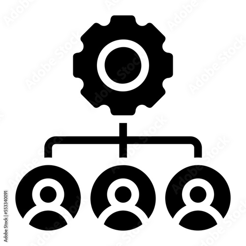 organization structure glyph icon