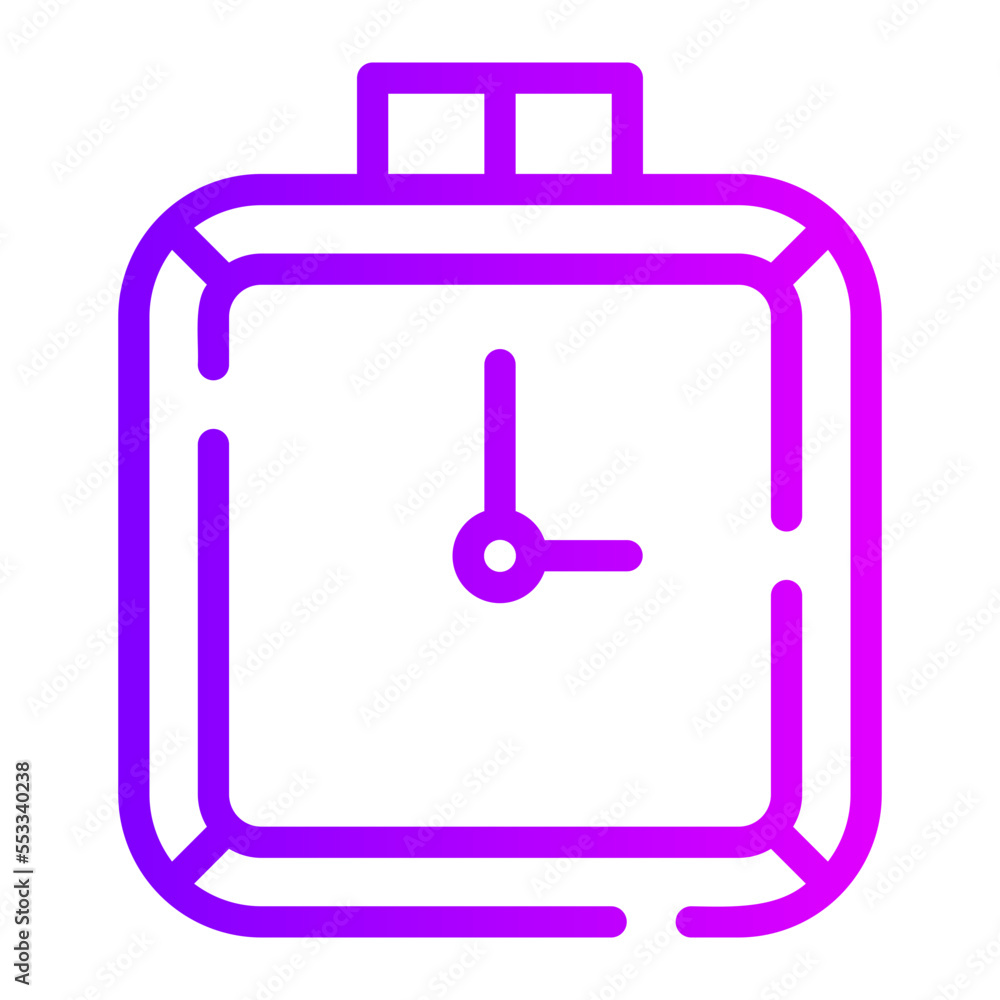 alarm clock gradient icon alarm clock gradient icon
