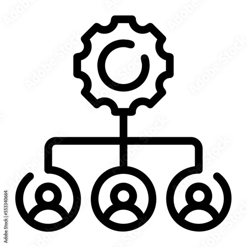 organization structure line icon