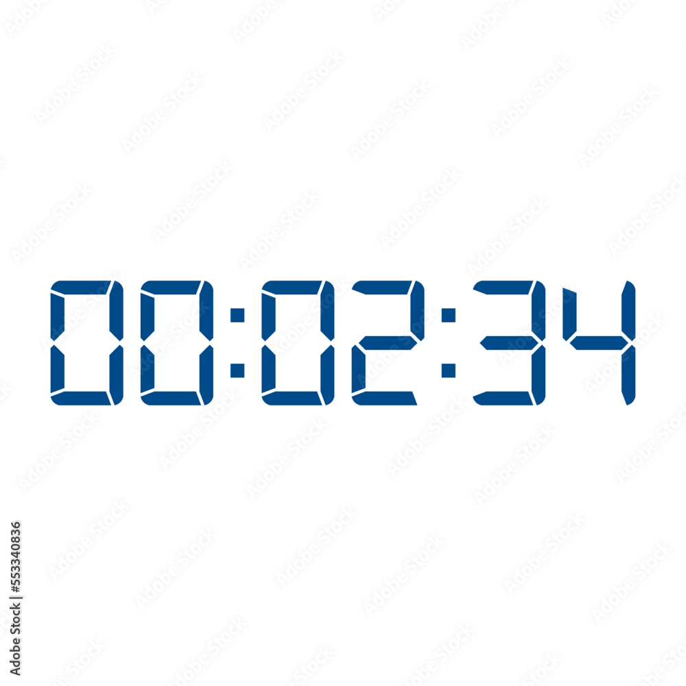 Digital clock icon vector design illustration. Digital clock icon vector design illustration.