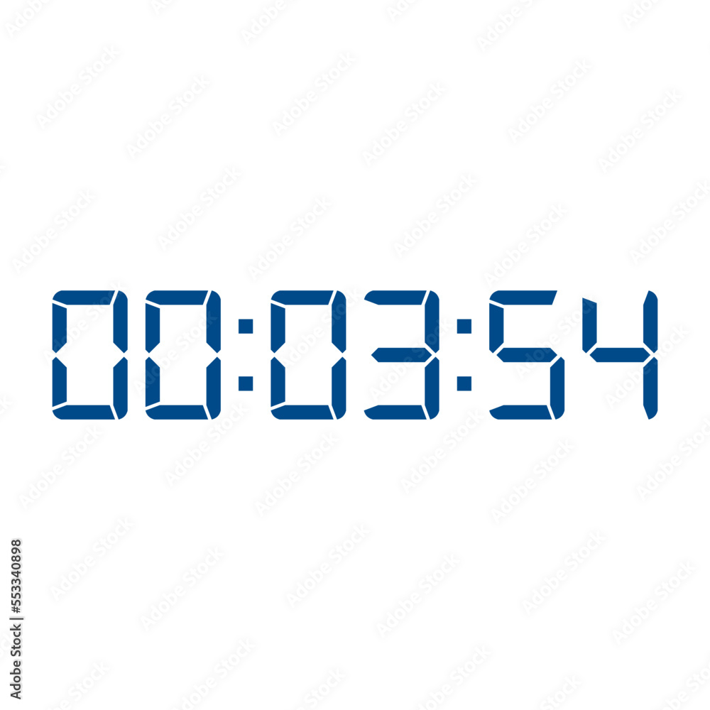 Digital clock icon vector design illustration. Digital clock icon vector design illustration.