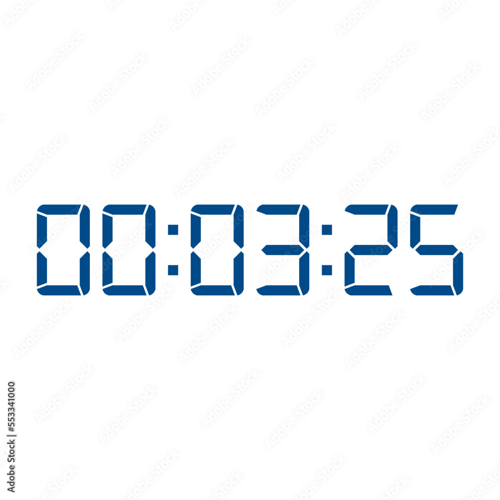 Digital clock icon vector design illustration. Digital clock icon vector design illustration.