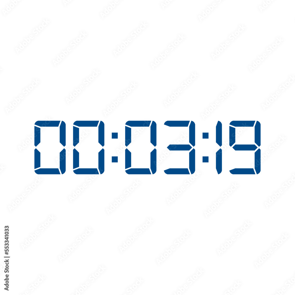 Digital clock icon vector design illustration.