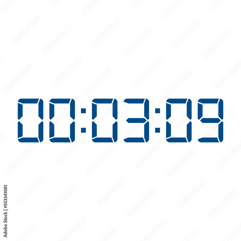 Digital clock icon vector design illustration. Digital clock icon vector design illustration.