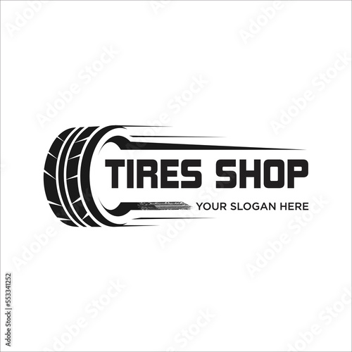 tires shop logo design template