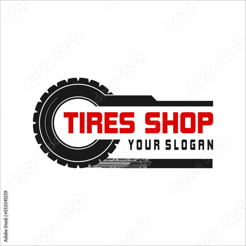 tires shop logo design template