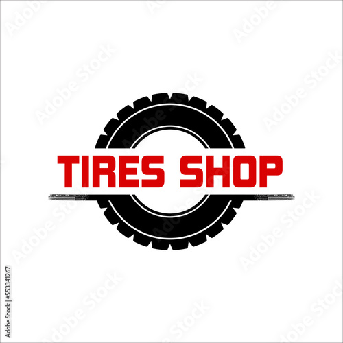 tires shop logo design template
