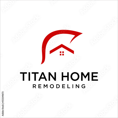 titan home building designs logo concept