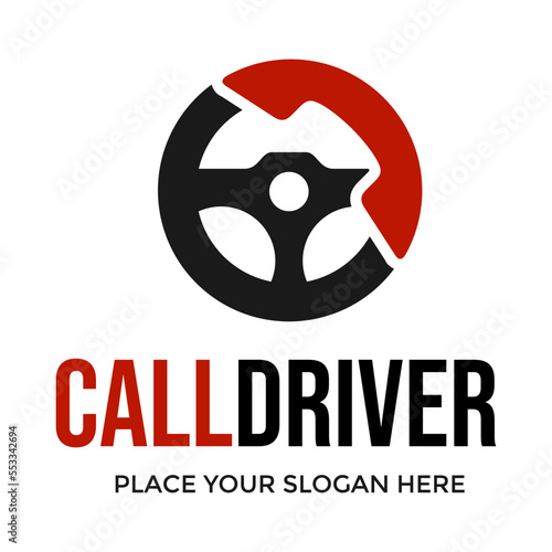Call driver vector logo template