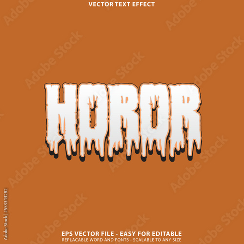 horor editable text effect