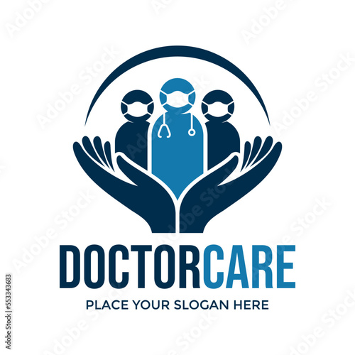 Doctor care vector logo template