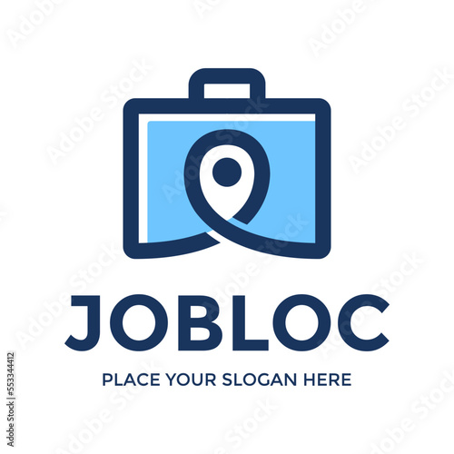 Job location vector logo template