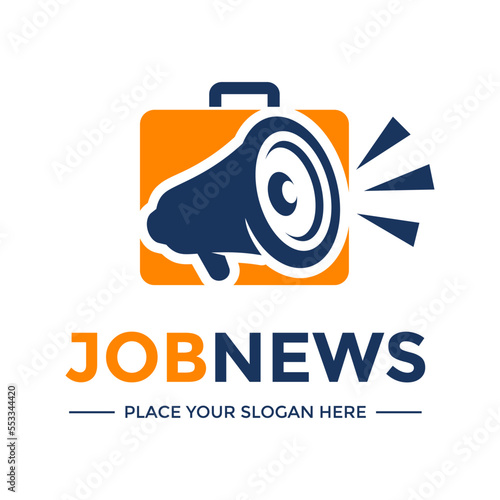 Job news vector logo template