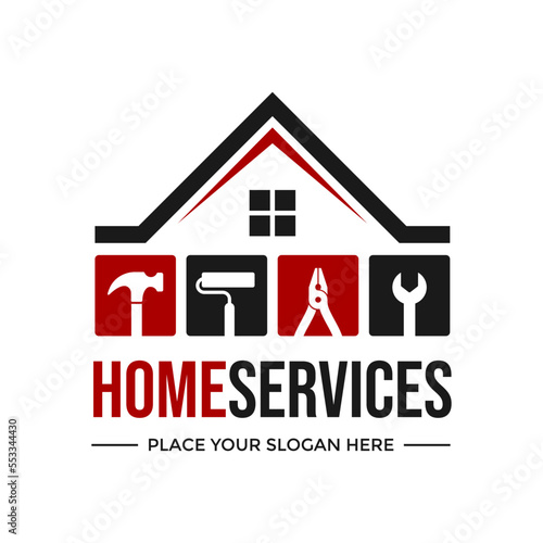 home service vector logo template