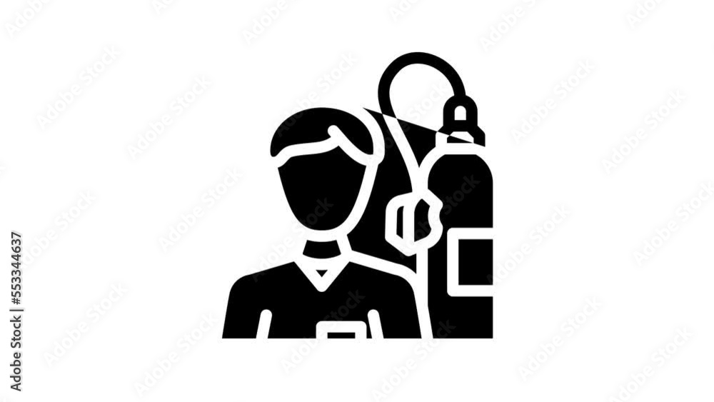 anesthetist doctor line icon animation anesthetist doctor line icon animation