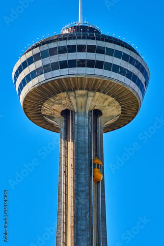 Elevator going up huge Skylon Tower in Canada by Niagara Falls photo