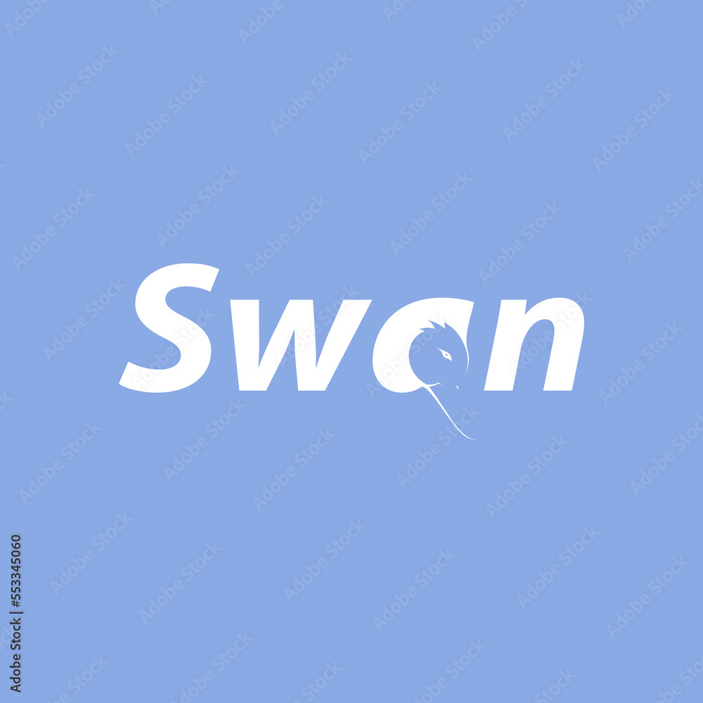 wordmark logo about swan, untidy logo wordmark simple editable, vektor, wormark logo wordmark logo about swan, untidy logo wordmark simple editable, vektor, wormark logo