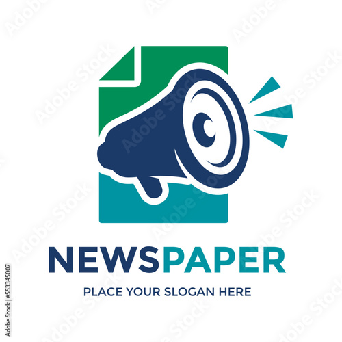 Newspaper vector logo template