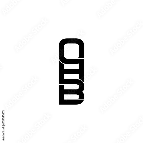 ohb letter initial monogram logo design photo