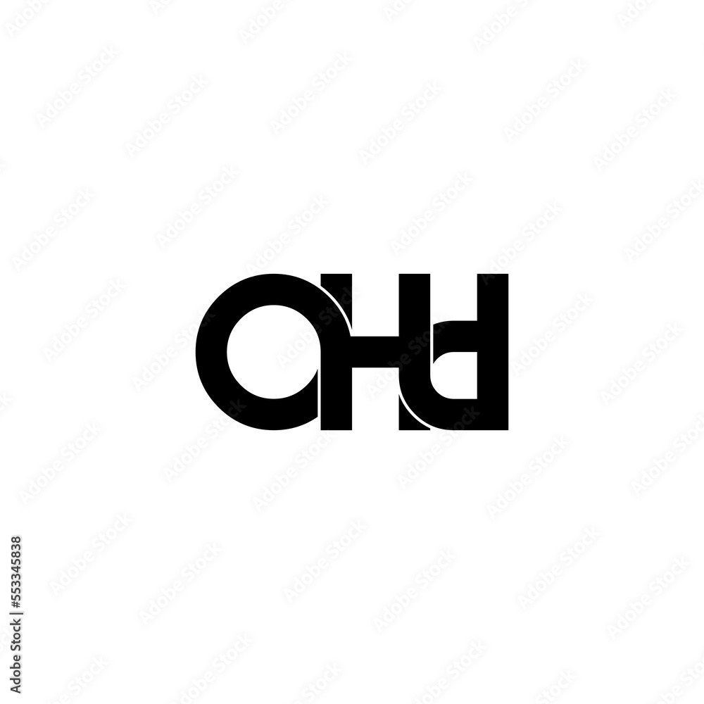 ohd letter initial monogram logo design ohd letter initial monogram logo design