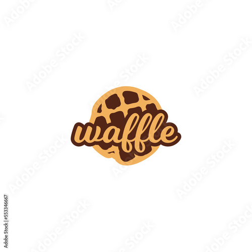 Waffle logo design vector graphic