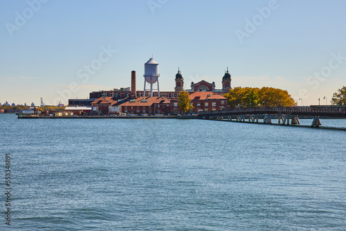 New Jersey Liberty State Park Ellis Island from coast photo