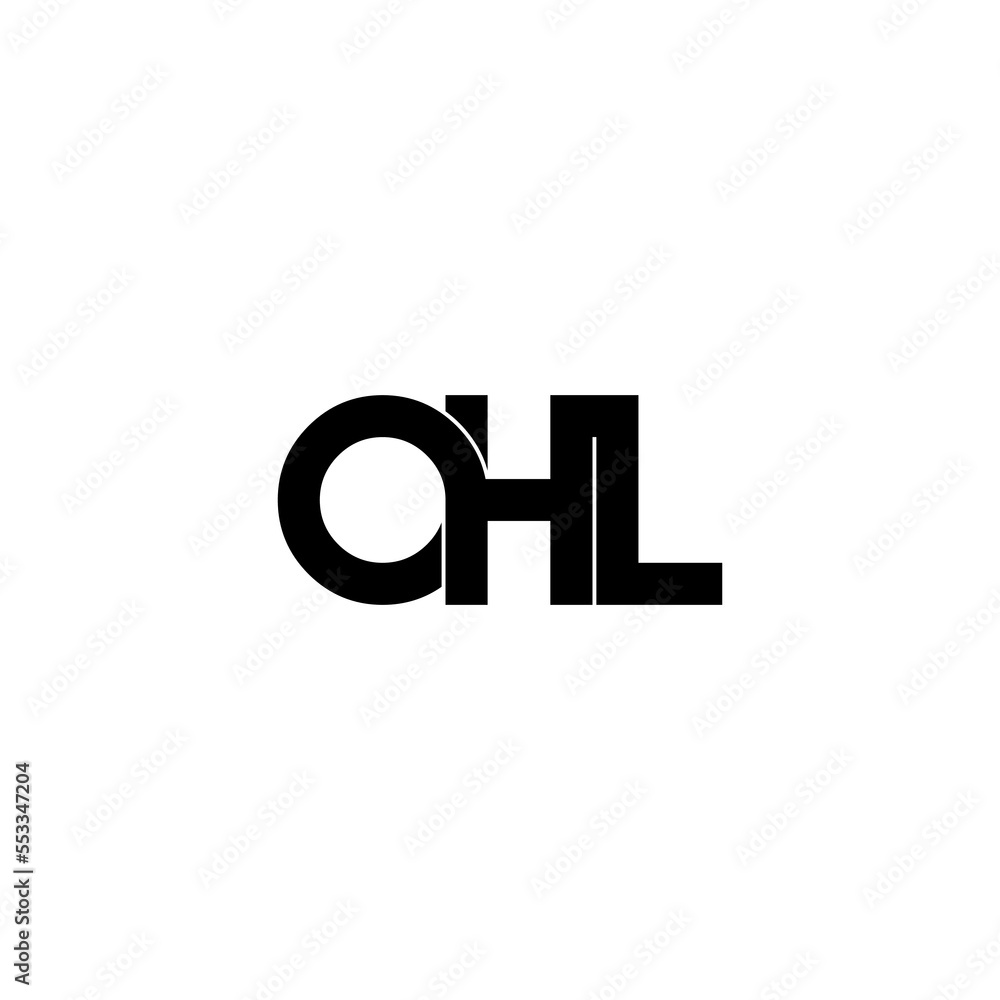 ohl letter initial monogram logo design ohl letter initial monogram logo design
