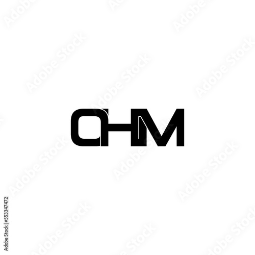 ohm letter initial monogram logo design
