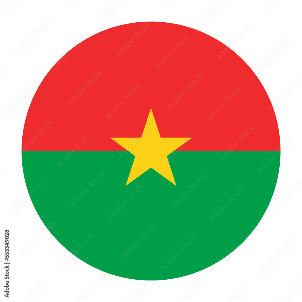 Burkina Faso Flat Rounded Flag with Transparent Background Burkina Faso Flat Rounded Flag with Transparent Background