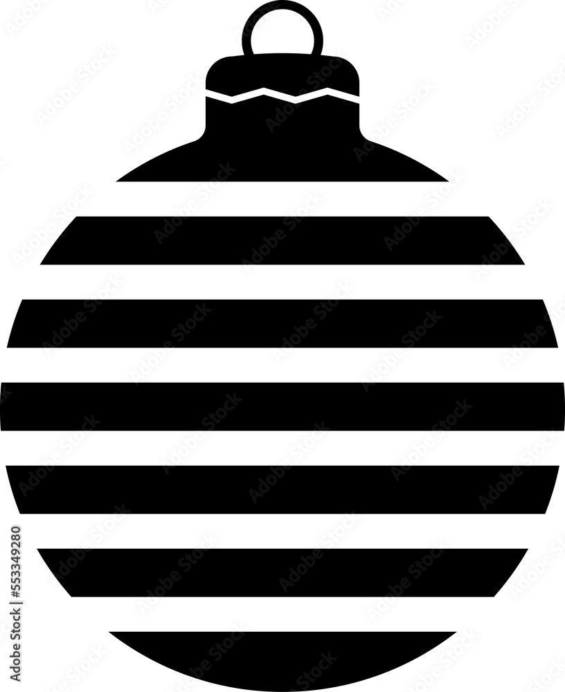 Christmas bauble ball silhouette Christmas bauble ball silhouette
