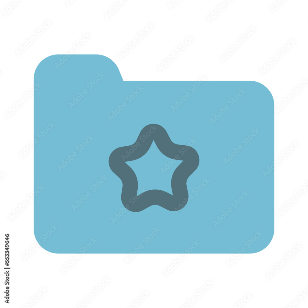 Obraz premium Folder Icon Solid Two Color