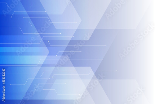 abstract blue technology communication concept hexagon vector background