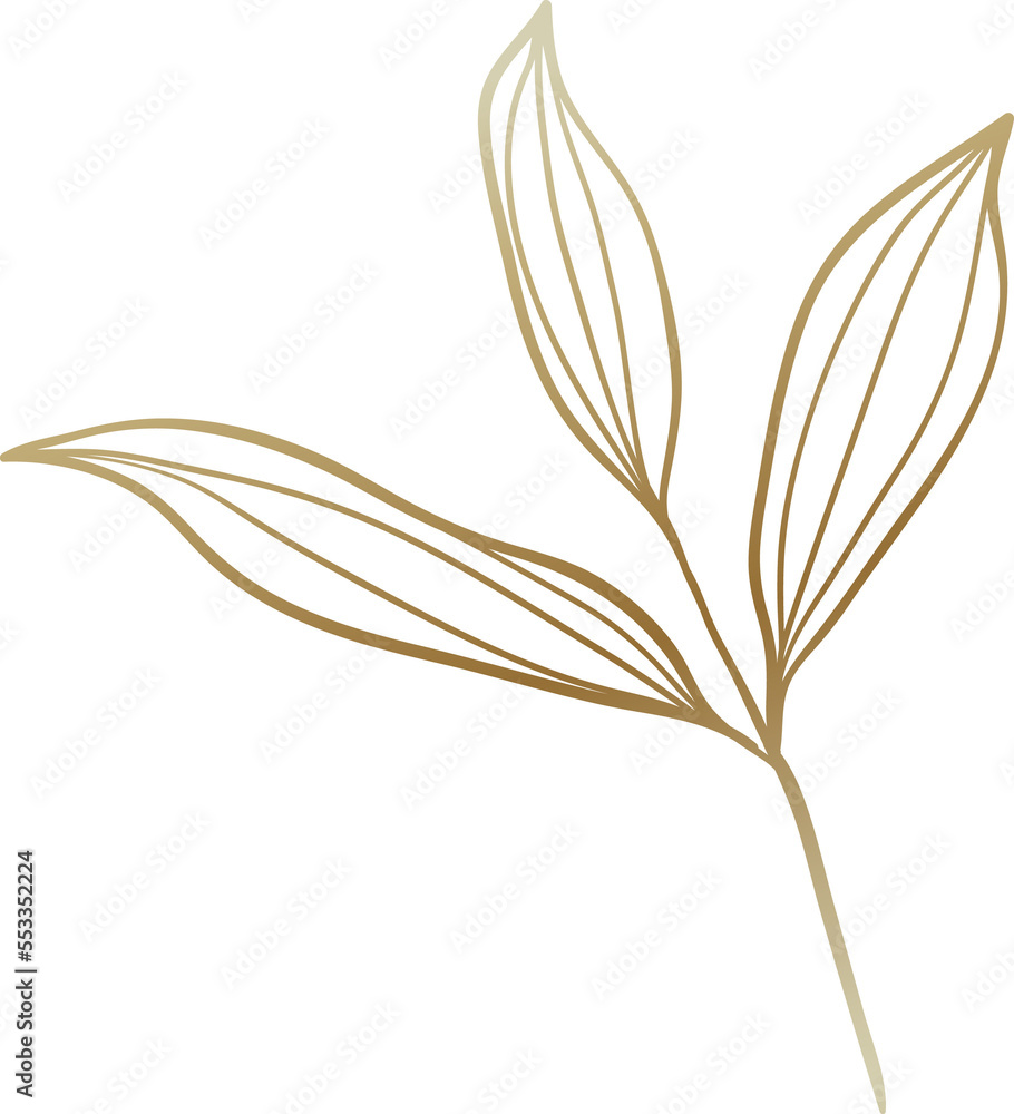 Gold leaf branch Gold leaf branch