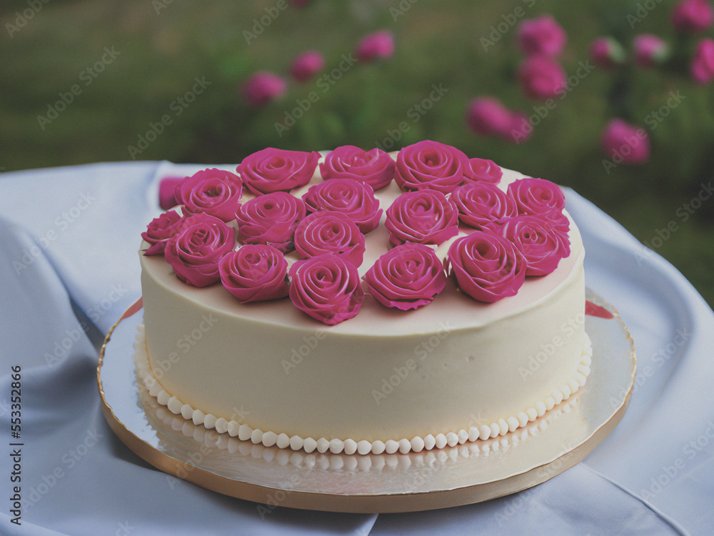wedding cake with roses wedding cake with roses