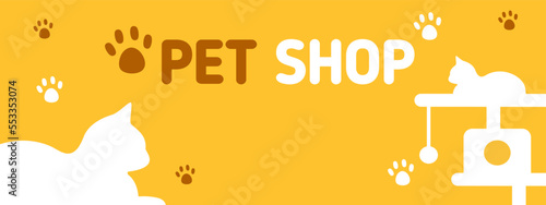 simple yellow pet shop banner for shop